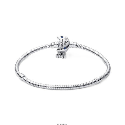 Pandora Moments Sparkling Moon armbånd med blå og hvid kubisk zirkonia P-592819C01-18 til kvinder