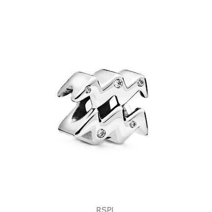 Pandora Mousserende Vandmand Stjernetegn Charm Med Klar Kubisk Zirkon P-798415C01 Til Kvinder