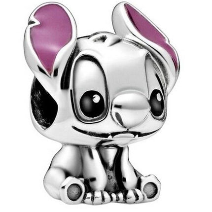 Pandora Disney Lilo Og Stitch Sølv Charm Med Sort Og Lilla Emalje 798844C01 Til Damer