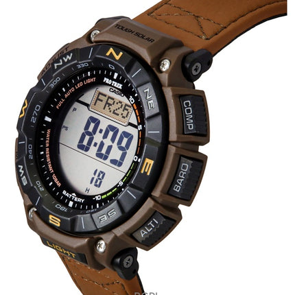 Casio Pro Trek Climber Line digital læderrem solcelledrevet PRG-340L-5 100M herreur