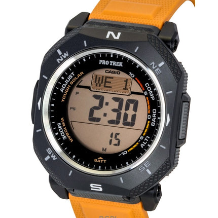 Casio Pro Trek Digital Orange Bio-Based Resin Strap Solar PRG-69-4 100M Men's Watch