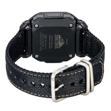 Casio Pro Trek Digital Fabric Strap Solar PRG-69B-1 100M Men's Watch