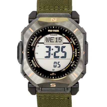Casio Pro Trek Digital grøn stofrem Solar PRW-69YB-3 100M herreur