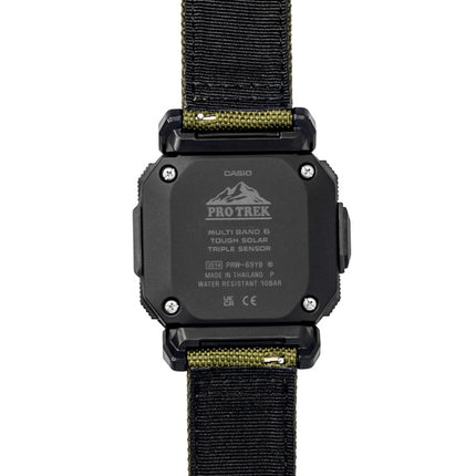 Casio Pro Trek Digital grøn stofrem Solar PRW-69YB-3 100M herreur
