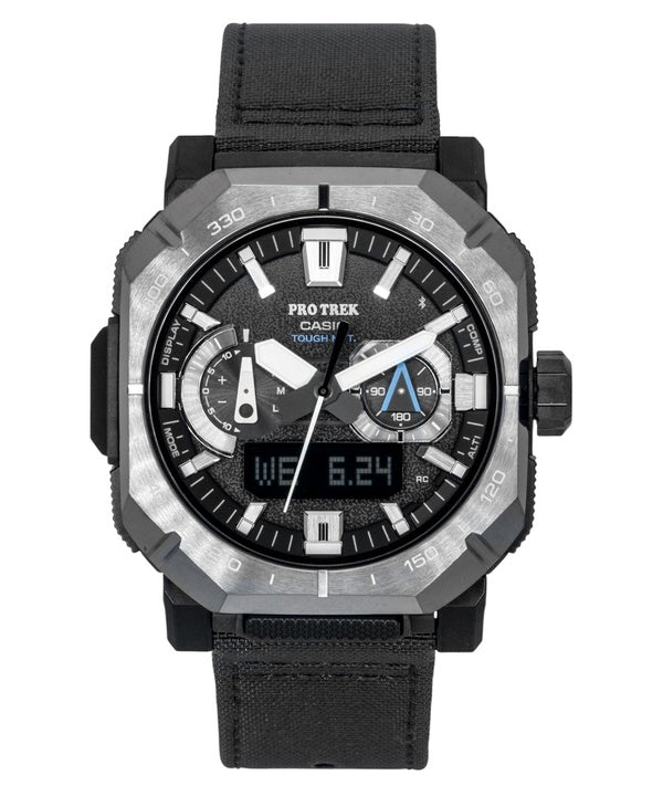 Casio Pro Trek analog digital smartphone link sort urskive solcelle PRW-B1000B-2 100M herreur