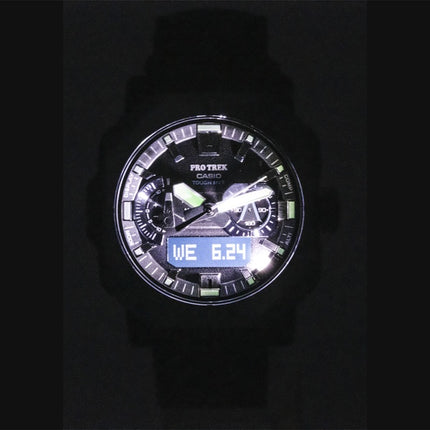 Casio Pro Trek analog digital smartphone link sort urskive solcelle PRW-B1000B-2 100M herreur