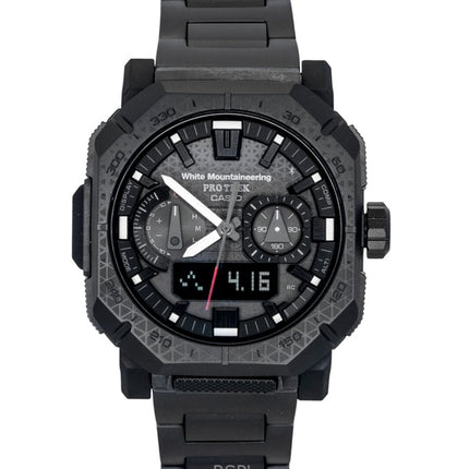 Casio Pro Trek White Mountaineering Analog Digital Smartphone Link Black Dial Solar PRW-B1000WM-1 100M Men's Watch