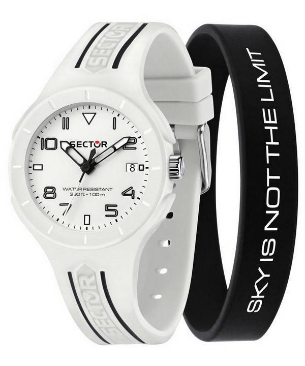 Sector Speed White Matt Dial Silicon Rem Quartz R3251514024 100M dameur