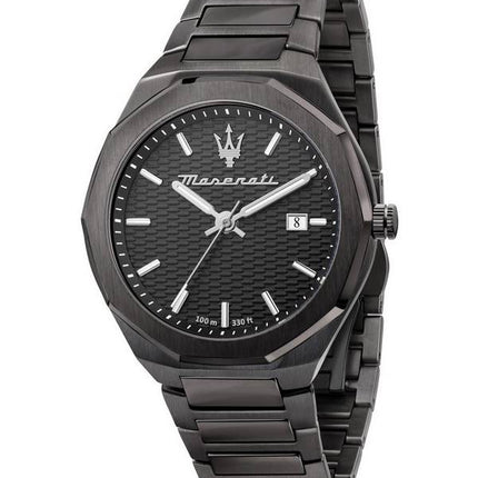 Maserati Stile Black Dial Stainless Steel Quartz R8853142001 100M herreur