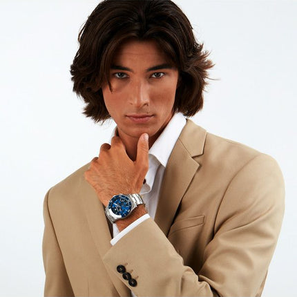 Maserati Competizione Chronograph rustfrit stål Blue Dial Quartz R8873600002 100M herreur