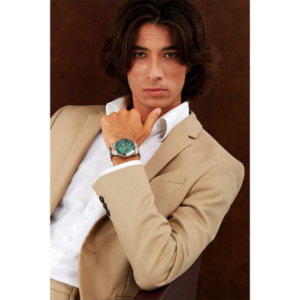 Maserati Competizione Chronograph Two Tone Rustfrit Steel Green Dial Quartz R8873600004 100M herreur