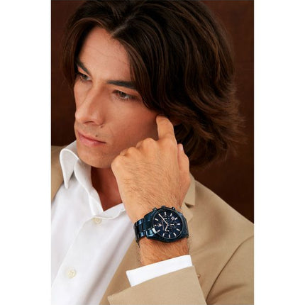 Maserati Attrazione Chronograph rustfrit stål Marineblå multifunktionskive Quartz R8873626003 Herreur