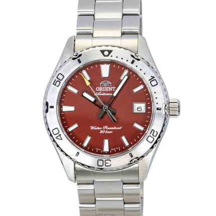 Orient Mako rustfrit stål rød urskive automatisk dykkerur RA-AC0Q09R 200M herreur