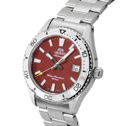 Orient Mako rustfrit stål rød urskive automatisk dykkerur RA-AC0Q09R 200M herreur