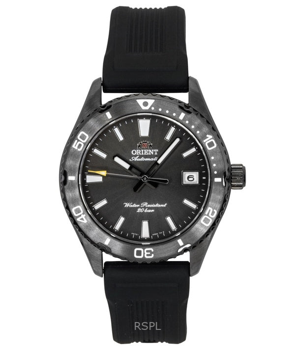 Orient Mako silikonerem sort urskive automatisk dykkerur RA-AC0Q10N 200M herreur