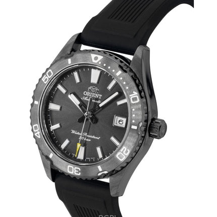 Orient Mako silikonerem sort urskive automatisk dykkerur RA-AC0Q10N 200M herreur
