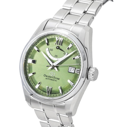 Orient Star moderne rustfrit stål grøn urskive automatisk RE-AU0107E 100M herreur