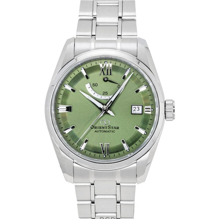 Orient Star moderne rustfrit stål grøn urskive automatisk RE-AU0107E 100M herreur