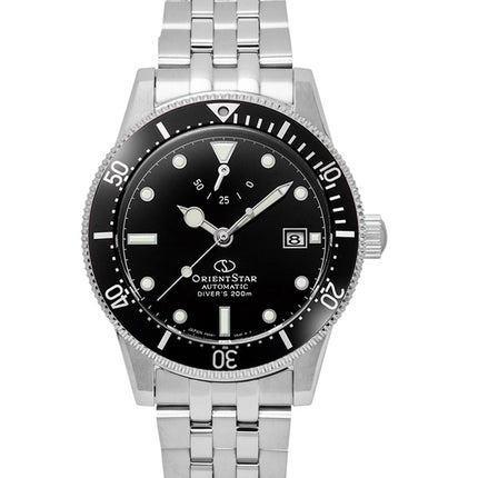 Orient Star 1964 2. udgave M42 rustfrit stål sort urskive dykkerautomatik RE-AU0601B 200M herreur