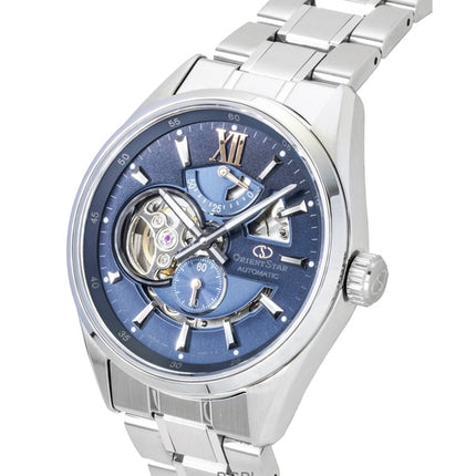Orient Star Keshiki Limited Edition rustfrit stål åbent hjerte blå grå urskive automatisk RE-AV0132L 100M herreur