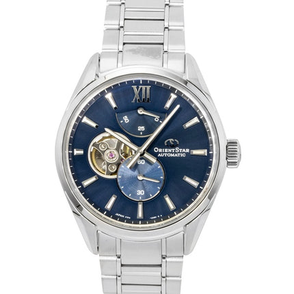 Orient Star Contemporary M34 F7 rustfrit stål åbent hjerte blå urskive automatisk RE-BY0010L herreur