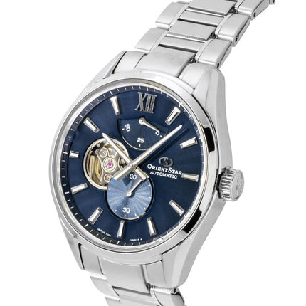 Orient Star Contemporary M34 F7 rustfrit stål åbent hjerte blå urskive automatisk RE-BY0010L herreur