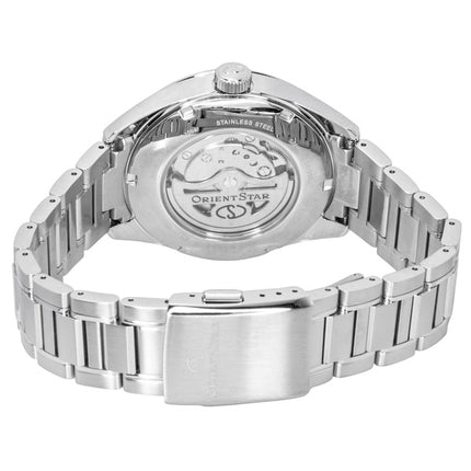 Orient Star Contemporary M34 F7 rustfrit stål åbent hjerte blå urskive automatisk RE-BY0010L herreur