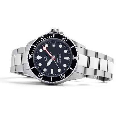 Ratio FreeDiver Sapphire Rustfrit StÃ¥l Sort Urskive Automatisk RTF041 200M herreur