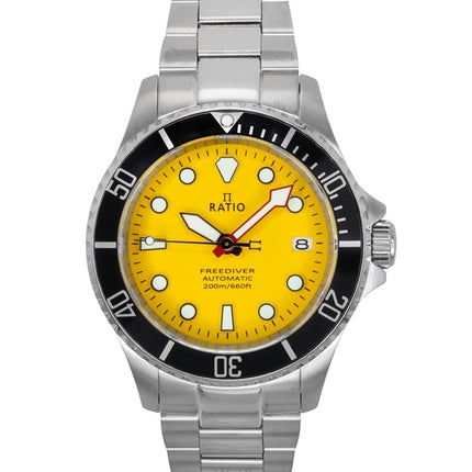 Ratio FreeDiver Sapphire Rustfrit Stål Gul Urskive Automatisk RTF044 200M herreur