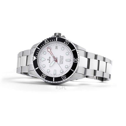 Ratio FreeDiver Sapphire Rustfrit StÃ¥l White Dial Automatisk RTF047 200M herreur