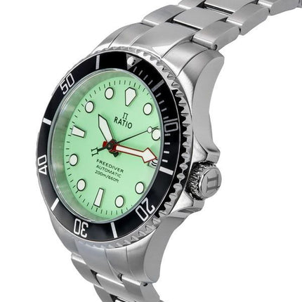 Ratio FreeDiver Sapphire Rustfrit StÃ¥l GrÃ¸n Urskive Automatisk RTF049 200M herreur