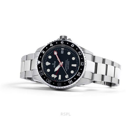Ratio FreeDiver GMT-serien safir rustfrit stål sort skive automatisk RTF051 200M herreur