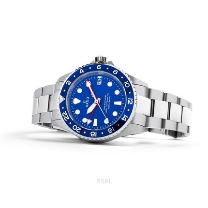 Ratio FreeDiver GMT-serien safir rustfrit stål blå skive automatisk RTF053 200M herreur