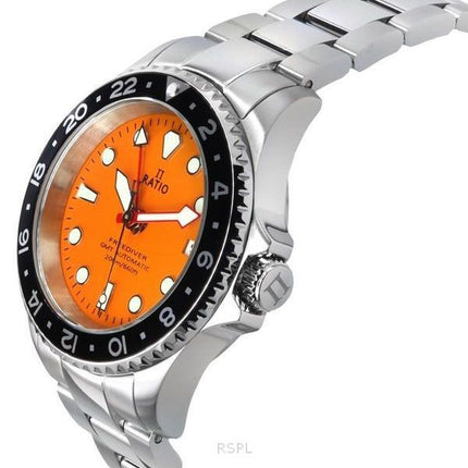 Ratio FreeDiver GMT Series Sapphire Rustfrit Stål Orange Urskive Automatisk RTF055 200M herreur