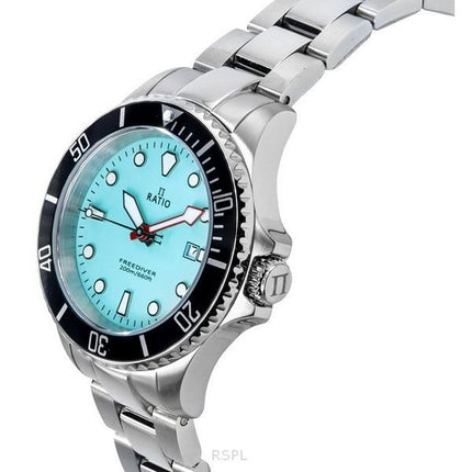 Ratio FreeDiver Sapphire Rustfrit Stål Ice Blue Dial Quartz RTFL807 200M dameur