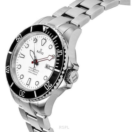 Ratio FreeDiver Sapphire Rustfrit Stål White Dial Automatisk RTFL833 200M dameur
