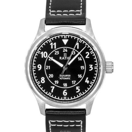 Ratio Skysurfer Pilot Sort Sunray Dial Læder Automatisk RTS314 200M herreur