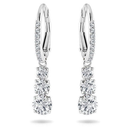 Swarovski Stilla Attract Rhodium Belagte Og Zirconia Hoop Øreringe 5416155 Til Damer