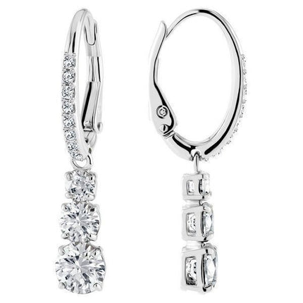 Swarovski Stilla Attract Rhodium Belagte Og Zirconia Hoop Øreringe 5416155 Til Damer