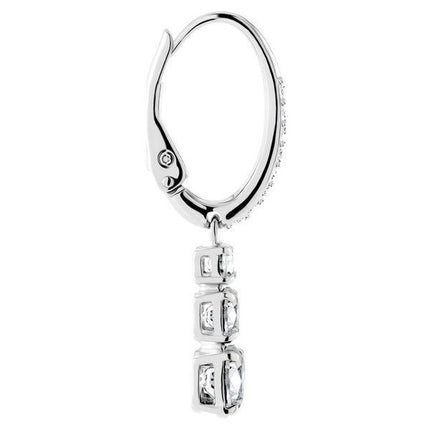 Swarovski Stilla Attract Rhodium Belagte Og Zirconia Hoop Øreringe 5416155 Til Damer