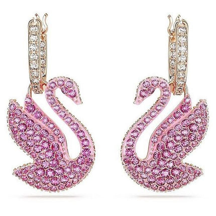 Swarovski Swan Pink krystAlleer og roseguld tonebelagte dråbeøreringe 5647544 til kvinder