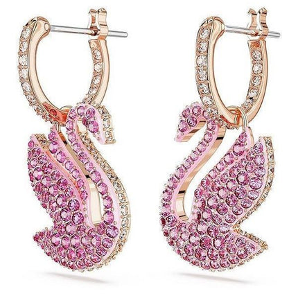 Swarovski Swan Pink krystAlleer og roseguld tonebelagte dråbeøreringe 5647544 til kvinder