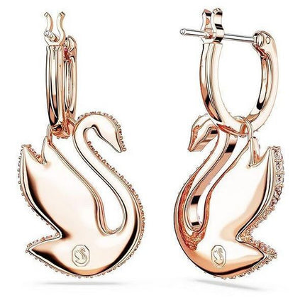 Swarovski Swan Pink krystAlleer og roseguld tonebelagte dråbeøreringe 5647544 til kvinder