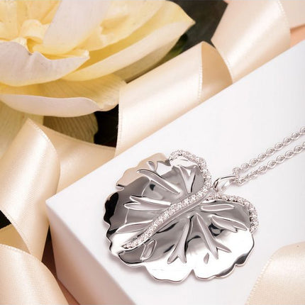 Morellato Ninfea sølv halskæde med Foglia vedhæng SAUE01 til kvinder