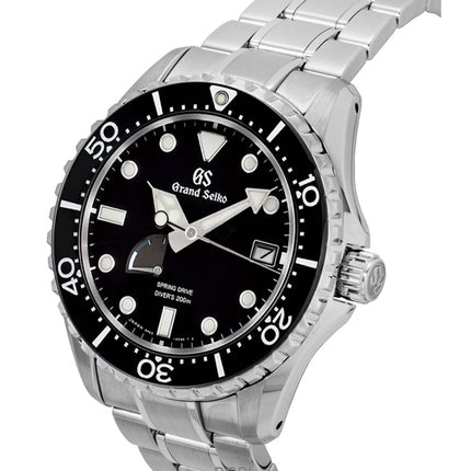 Grand Seiko Sport Spring Drive rustfrit stål sort urskive automatisk dykkerur SBGA461G 200M herreur