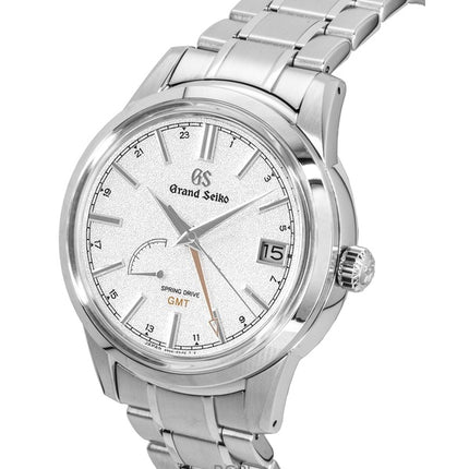 Grand Seiko Elegance GMT rustfrit stål sølv urskive automatisk SBGE269G 100M herreur