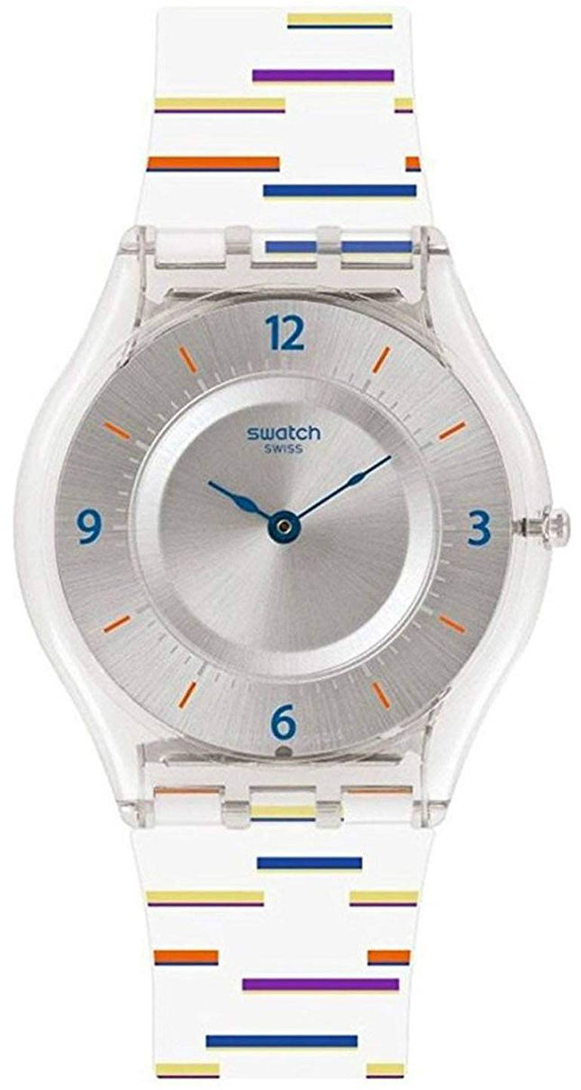 Swatch hud klassiske tynde Liner Analog Quartz SFE108 kvinders Watch
