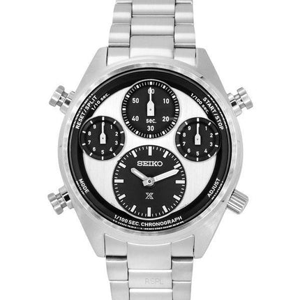 Seiko Prospex Speedtimer Panda Chronograph rustfrit stål hvid skive Solar SFJ001P1 100M herreur