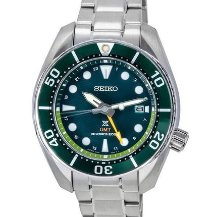 Seiko Prospex Sea Aqua Sumo GMT Green Dial Solar Diver's SFK003J1 200M herreur