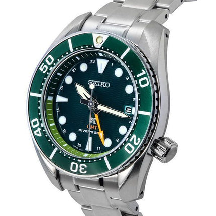 Seiko Prospex Sea Aqua Sumo GMT Green Dial Solar Diver's SFK003J1 200M herreur